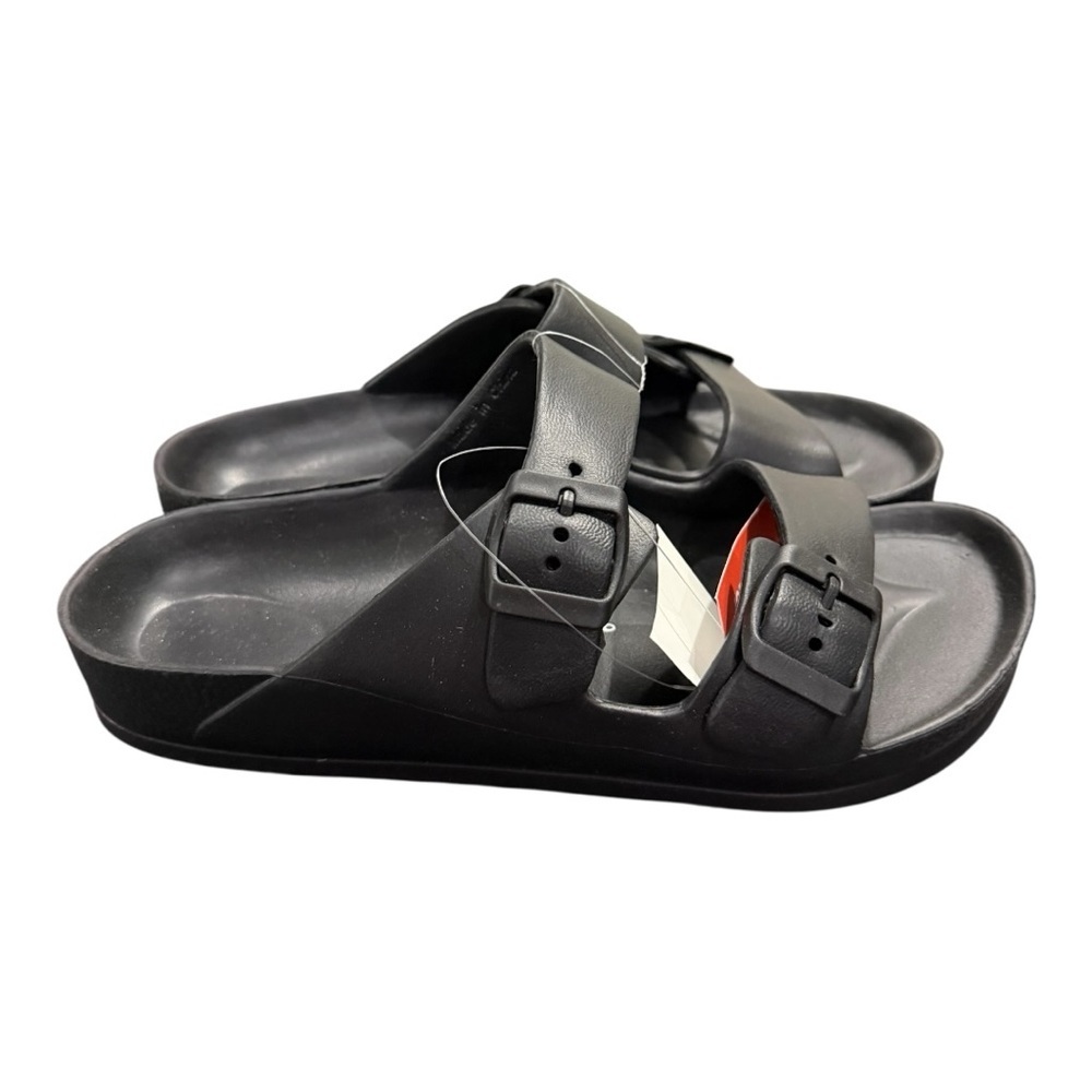 Joe Fresh Black Sandals with Adjustable Straps Size 9